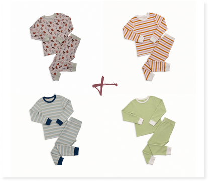 Organic Cotton Long-Sleeve Pajamas Bundle (Bundle of 4)
