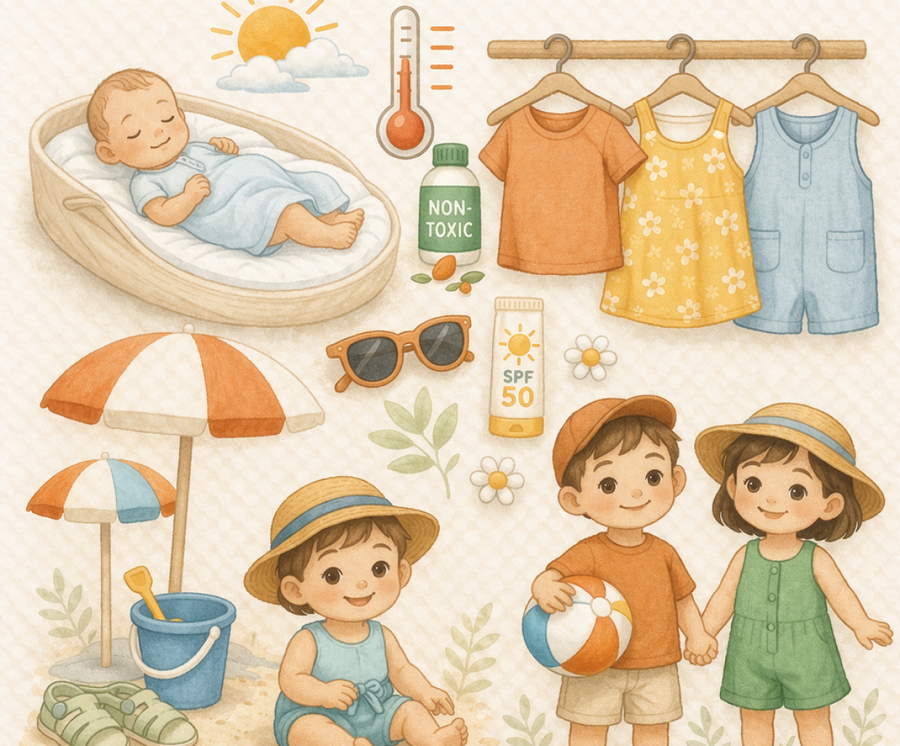How to Dress Your Baby and Kids in Summer