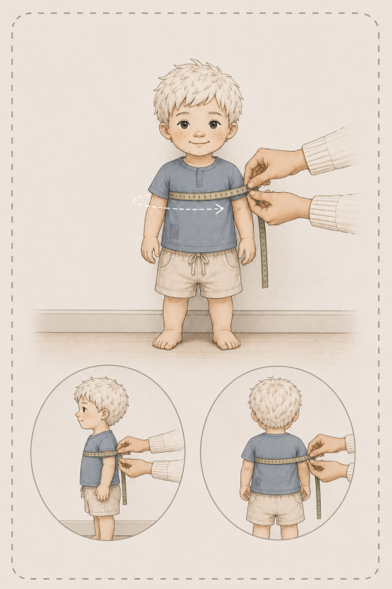 Toddler chest measurement guide