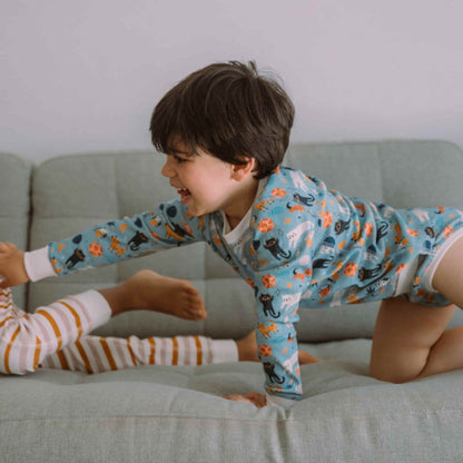 Baby Sleeper, 2-Pack | Space Cats + Solid Blue