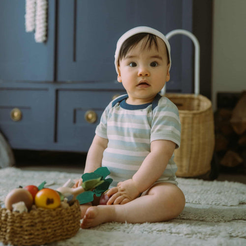 Organic Cotton Baby Short Sleeve Bodysuit, 2-Pack | Woodland + Striped