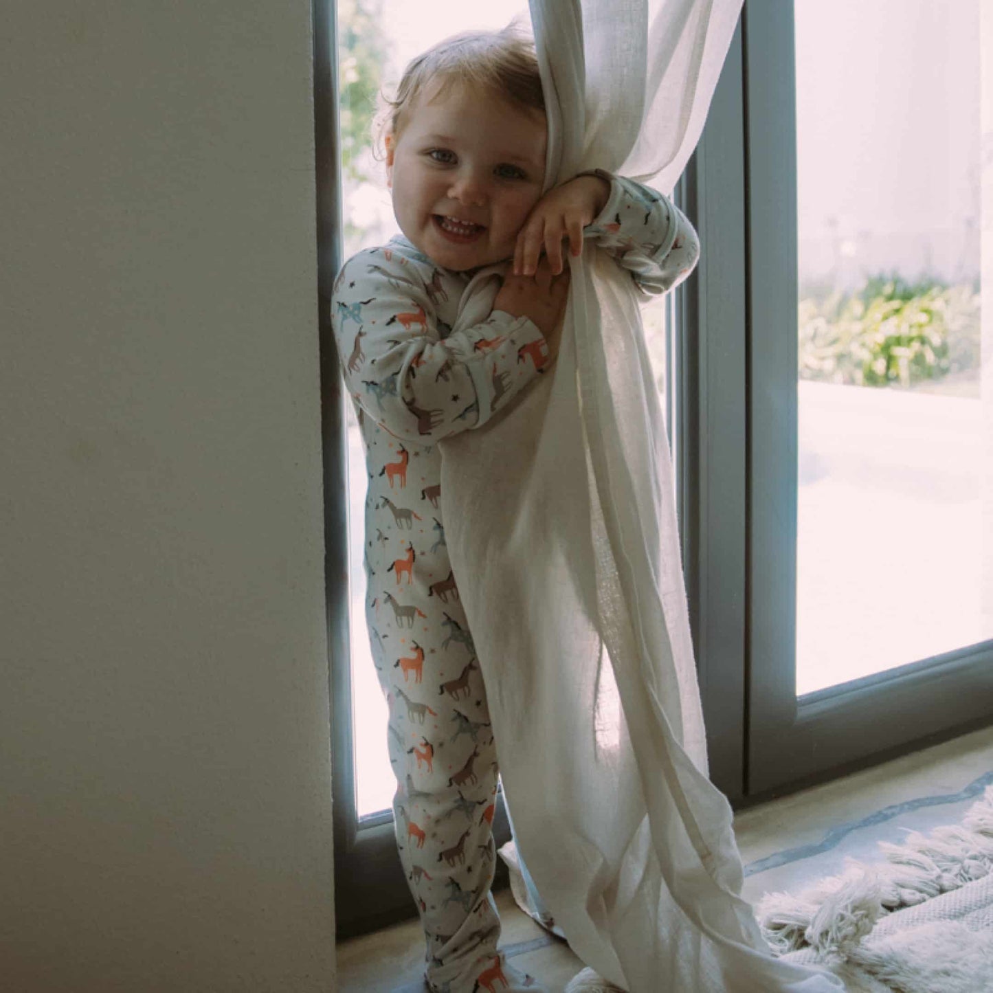 Organic Cotton Baby Sleeper, 2-Pack | Unicorn + Solid Cream